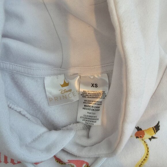 Women's Disney Snow White Hoodie Sweatshirt White Embroidered Size XS - Picture 6 of 11